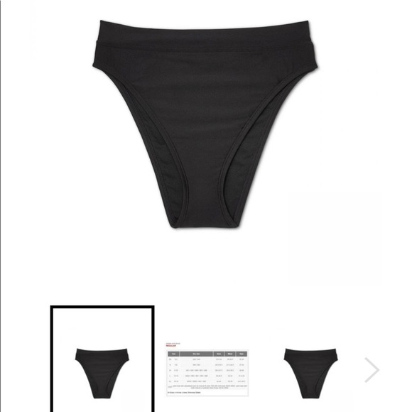 Low coverage cheeky bathing suit buttons M 8-10 - Picture 3 of 6